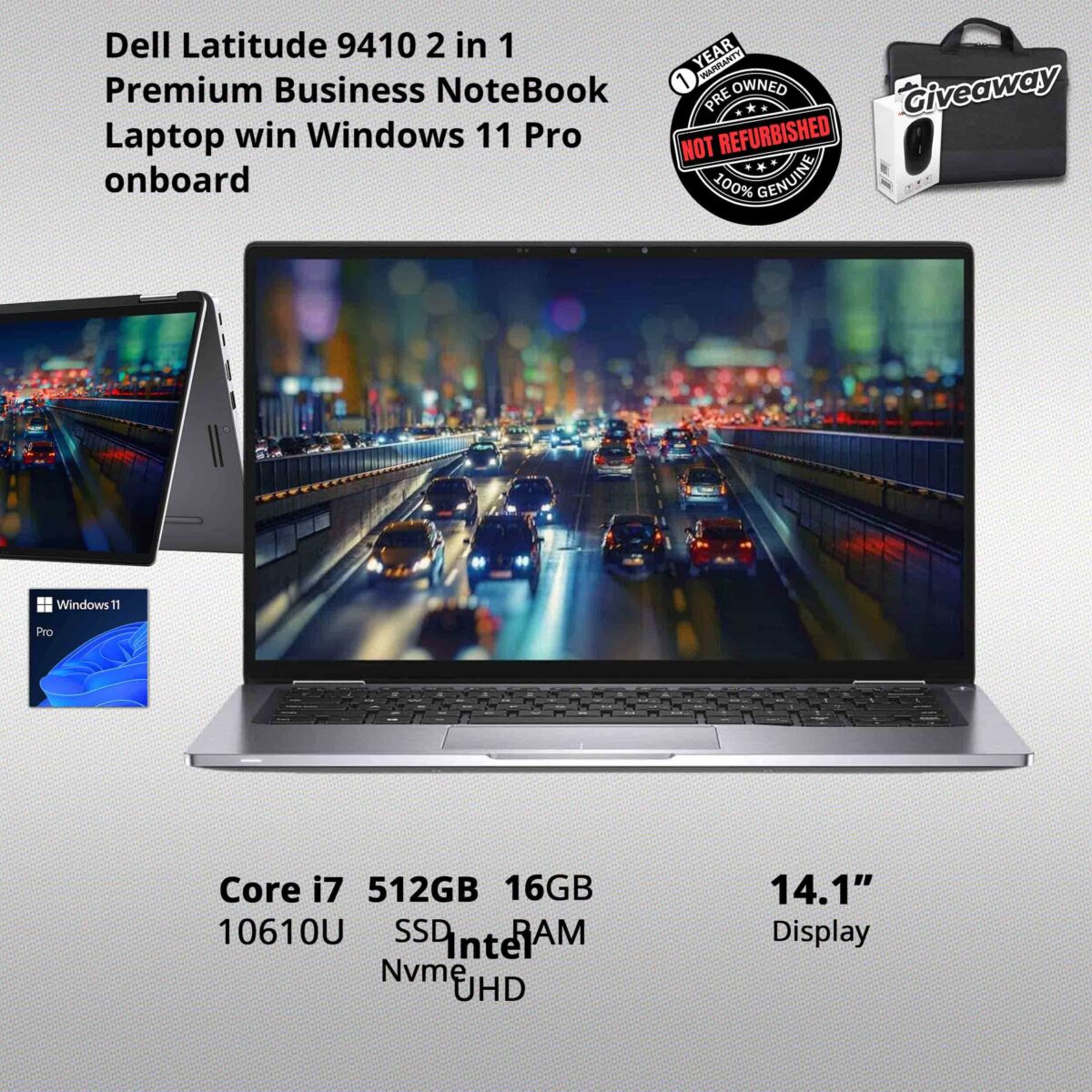 Dell Latitude 9410 2 in 1 Premium Business Notebook - Image 1