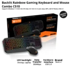 Backlit Rainbow Gaming Keyboard & Mouse Combo C510