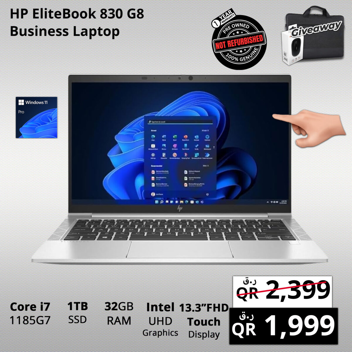 HP Elitebook 830 G8 Core i7 - Image 1