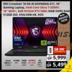 MSI Crosshair 16 HX D2WGKG-211 16" Gaming Laptop