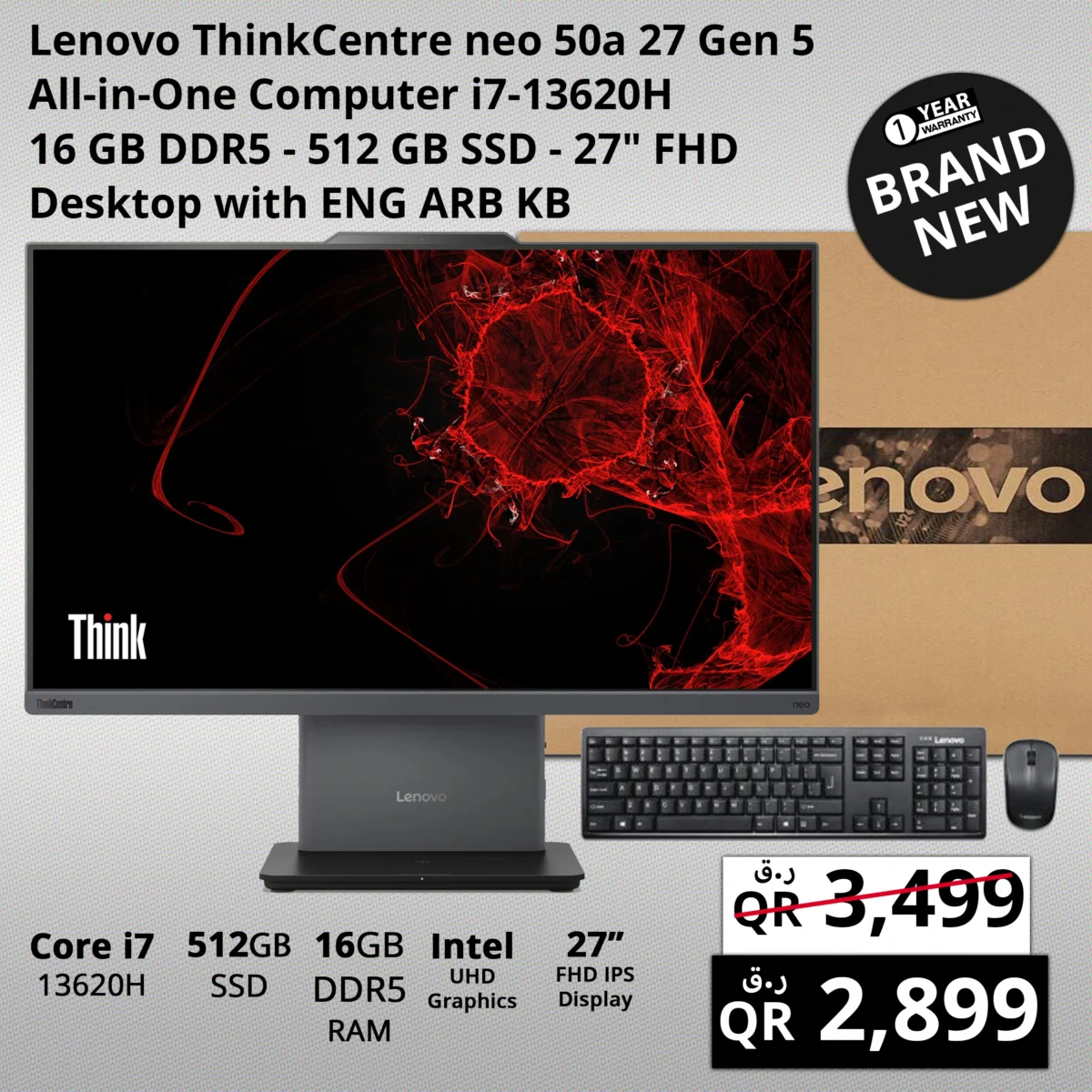 Lenovo-thinkcentre-neo-aio Lenovo ThinkCentre Neo AIO - Image 1