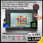 Dell Precision 3571 Core i7-12800H 32GB RAM 1TB SSD Nvidia T600 4GB Windows 11 Pro