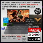 HP Victus 15-FA2013DX Gaming Laptop