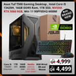 Asus Tuf T500 Gaming Desktop - Intel Core i5 13420H - 16Gb Ram -1TB SSD - Nvidia Geforce RTX 5060 8Gb Graphics - Windows11