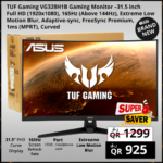 ASUS TUF Gaming VG328H1B Curved Monitor