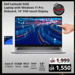 Dell Latitude 5420 laptop with touch Display