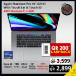 Apple MacBook Pro 16-inch A2141 with touch bar