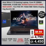 Acer Nitro V15 Gaming Laptop i9-13900H 16 GB DDR5