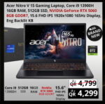 Acer Nitro V15 Gaming Laptop i9-13900H