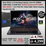 Acer Nitro V15 Gaming Laptop i9-13900H