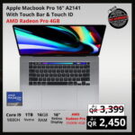 Apple MacBook Pro 16-inch A2141 with touch bar