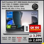 Dell Precision 3571 Core i7-12800H 32GB RAM 1TB SSD Nvidia T600 4GB Windows 11 Pro